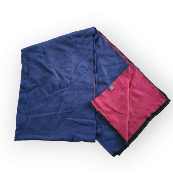 Cashmere Two Tone Reversible Blanket Scarf - Picture 2 of 5